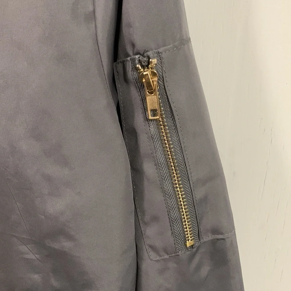 INSO collection bomber jacket in gray, nylon material Size *XL see measurements - Picture 2 of 8